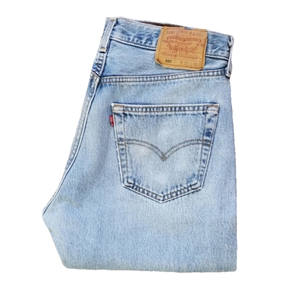 Levi's Other - Levi's 501 Mens Button Fly Light Blue Jeans